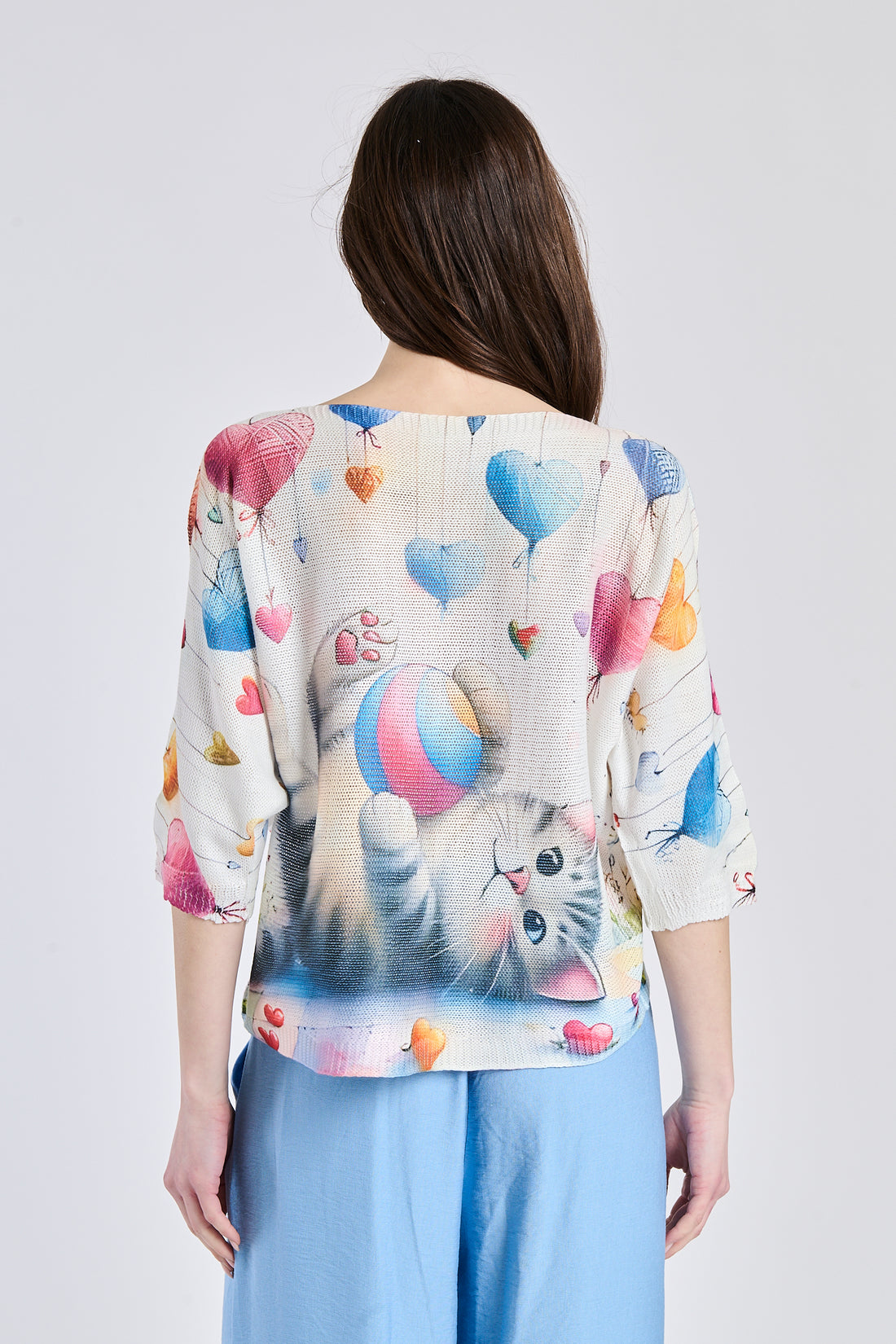 Knit top Catart Cute- white