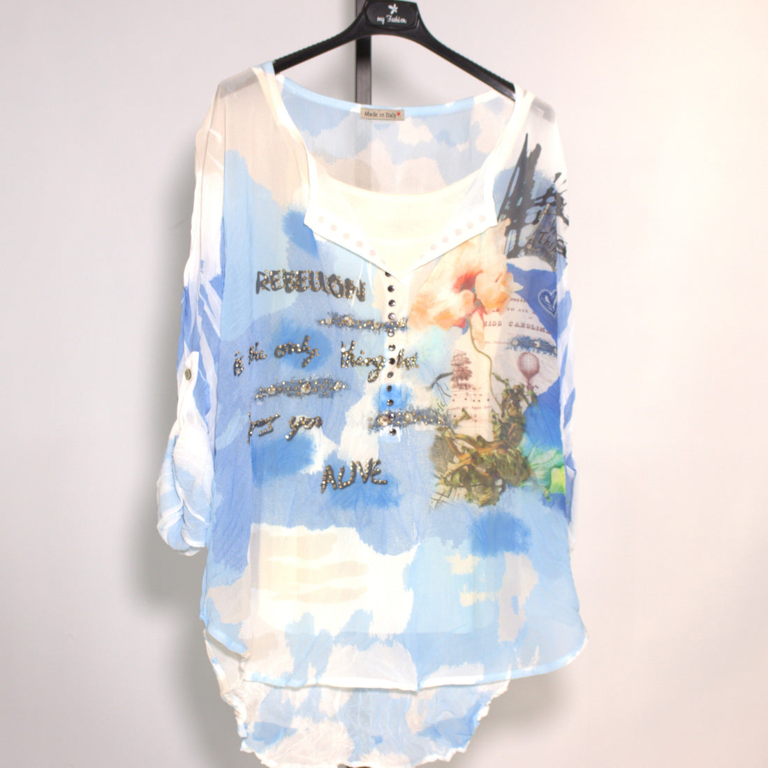 Bluse sizilia - hellblau