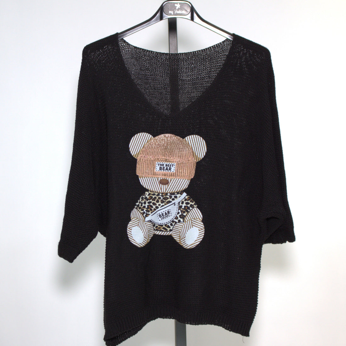 Best Bear knitted top - black
