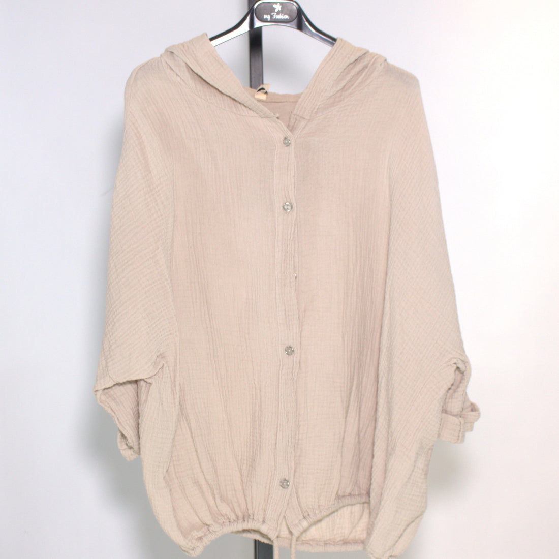 Soft button jacket - beige