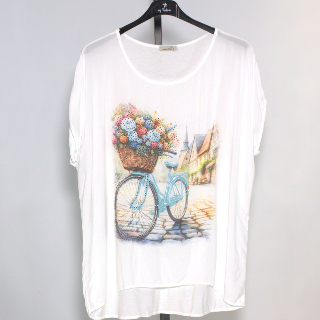 Shirt Flower Bike - hellblau