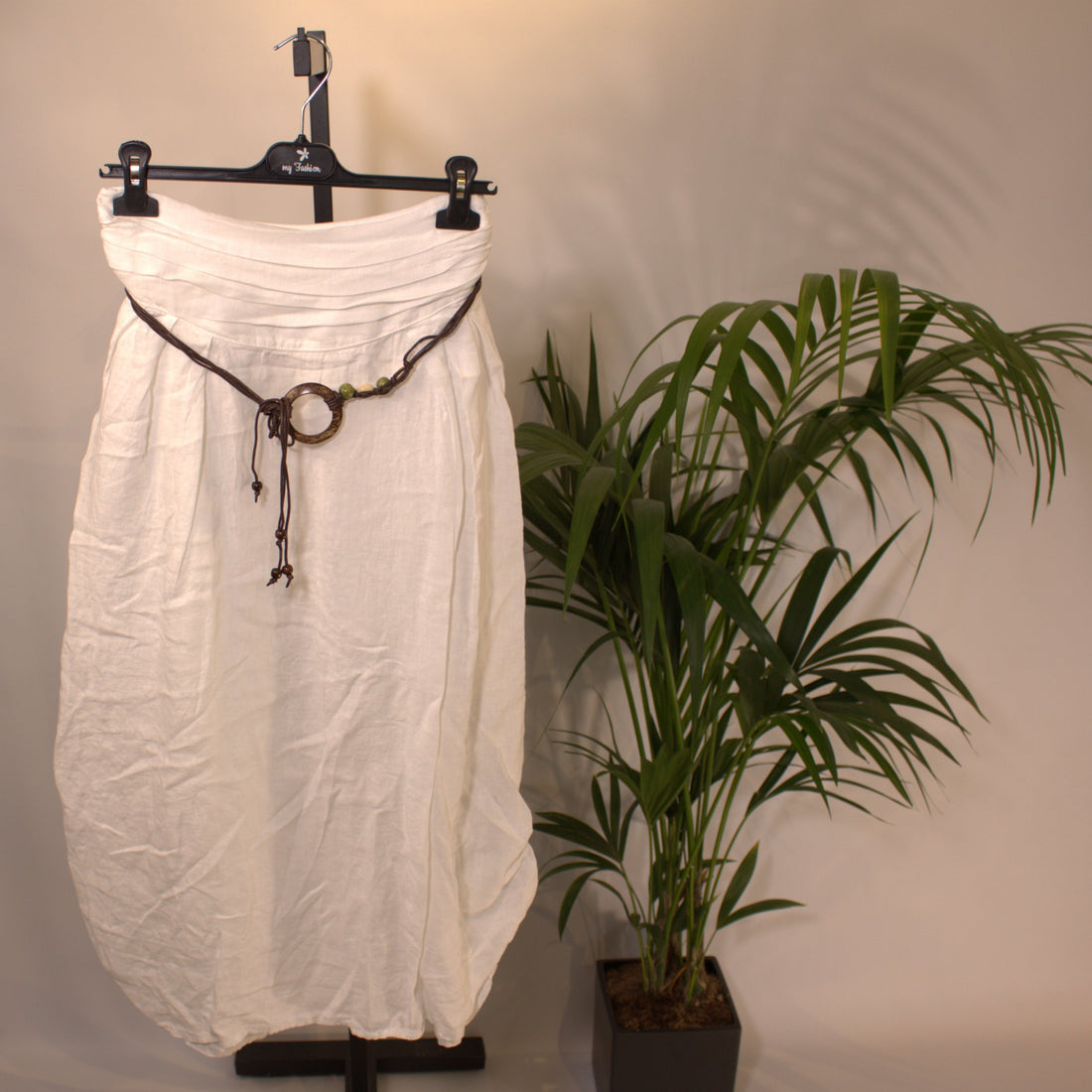 Linen skirt A - white