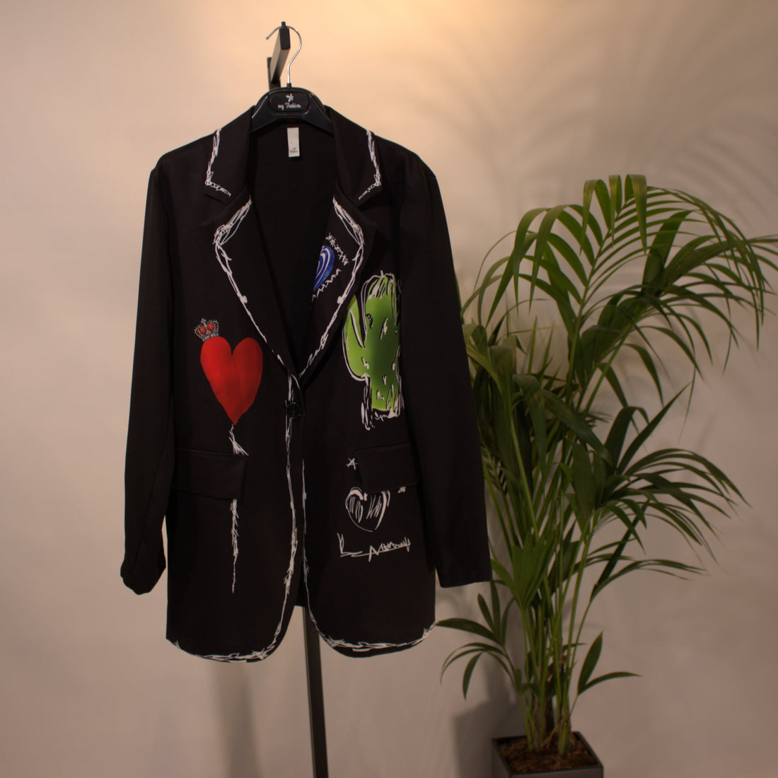 Blazer Kaktus - schwarz