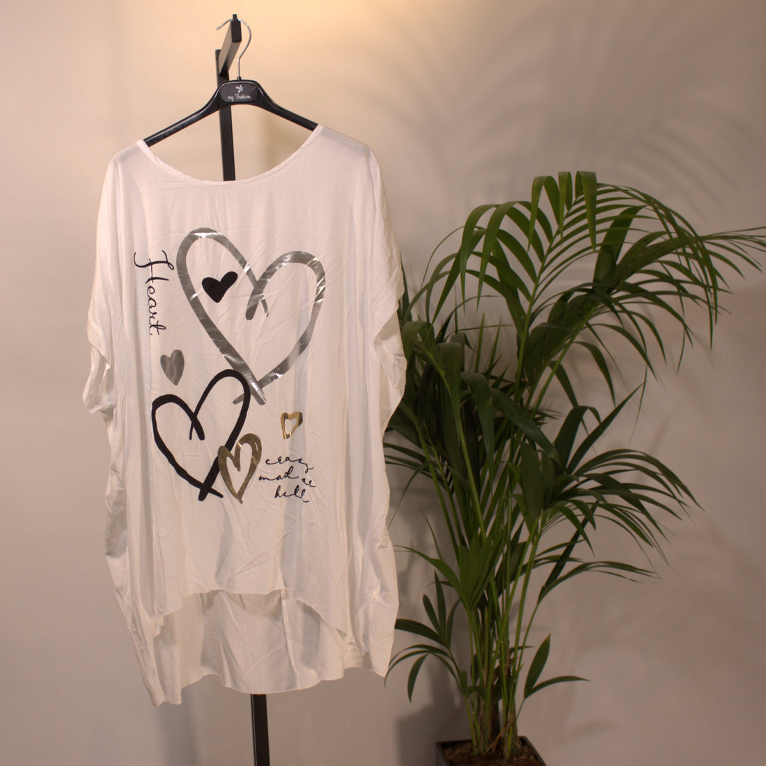 Herzshirt B - weiss