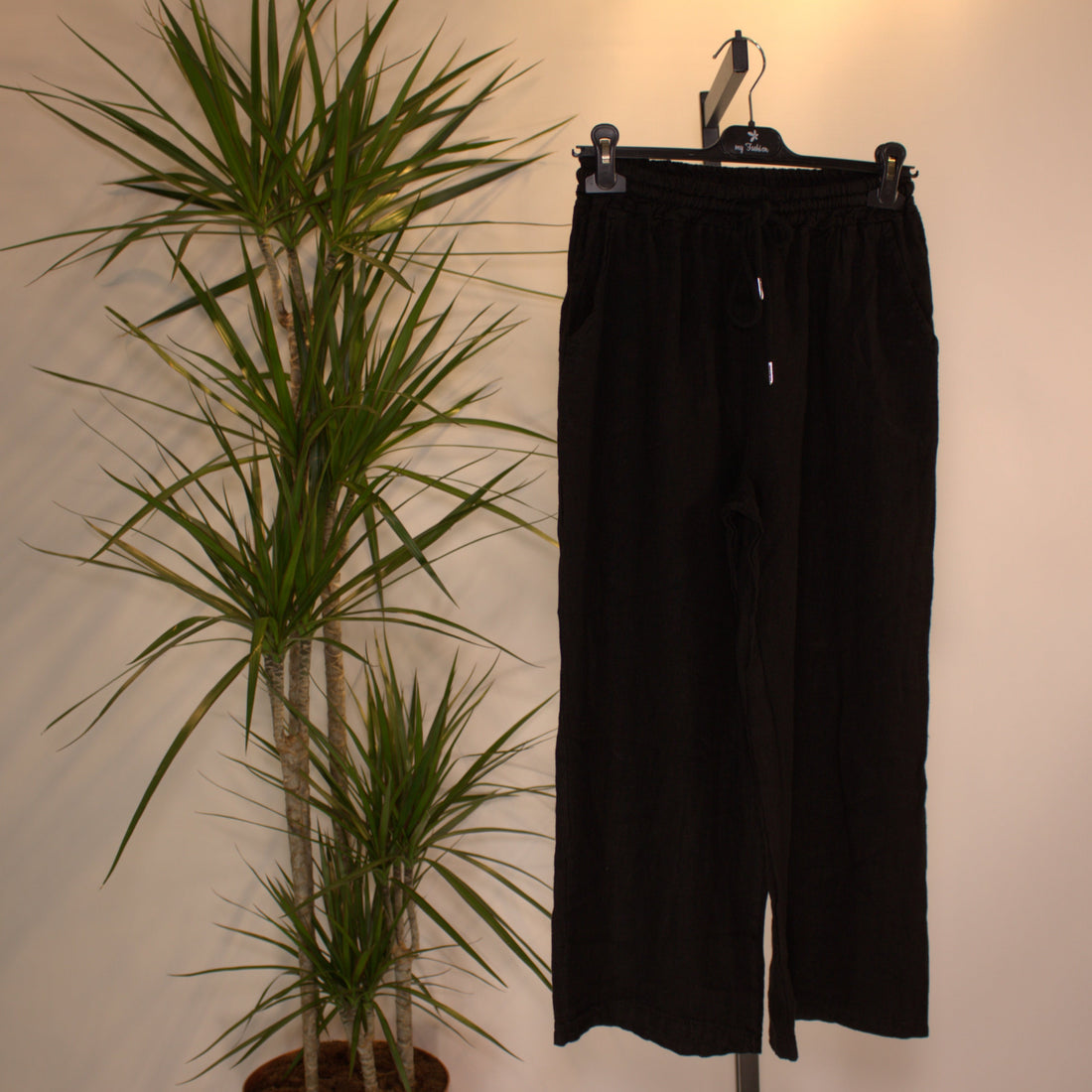 Linen pants - black