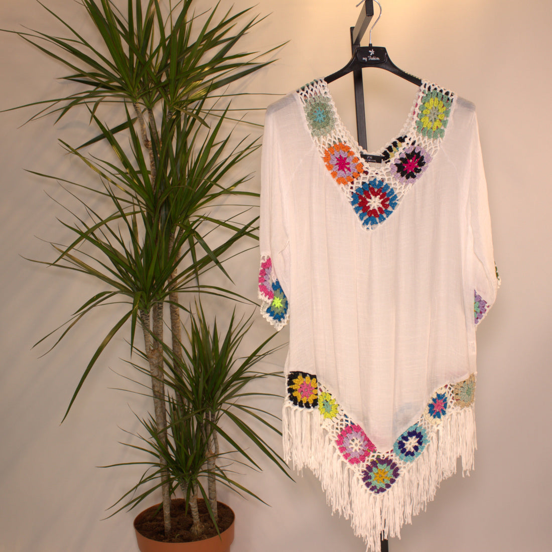 Crochet tunic - white