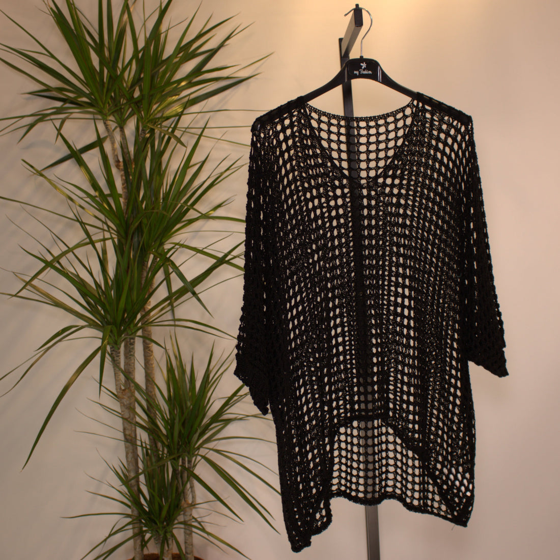 Mesh shirt A - black