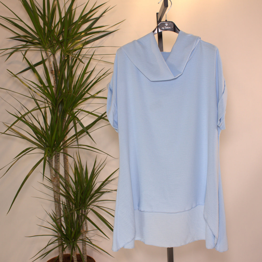 Longshirt hooded - blau
