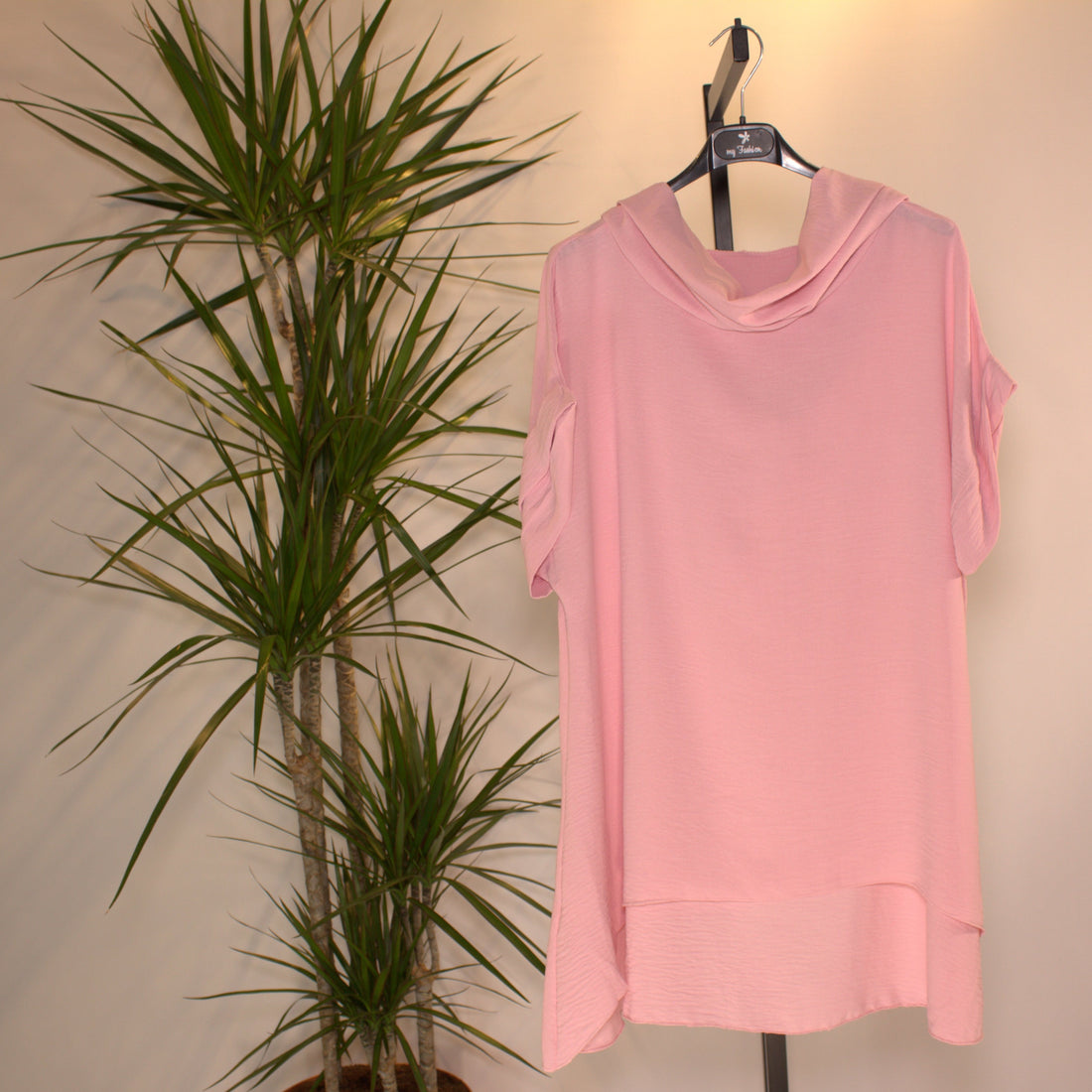 Longshirt hooded - rosa