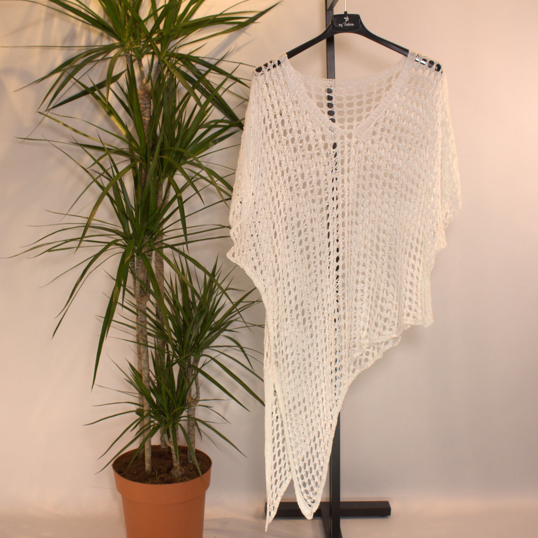 Top Strick A - weiss