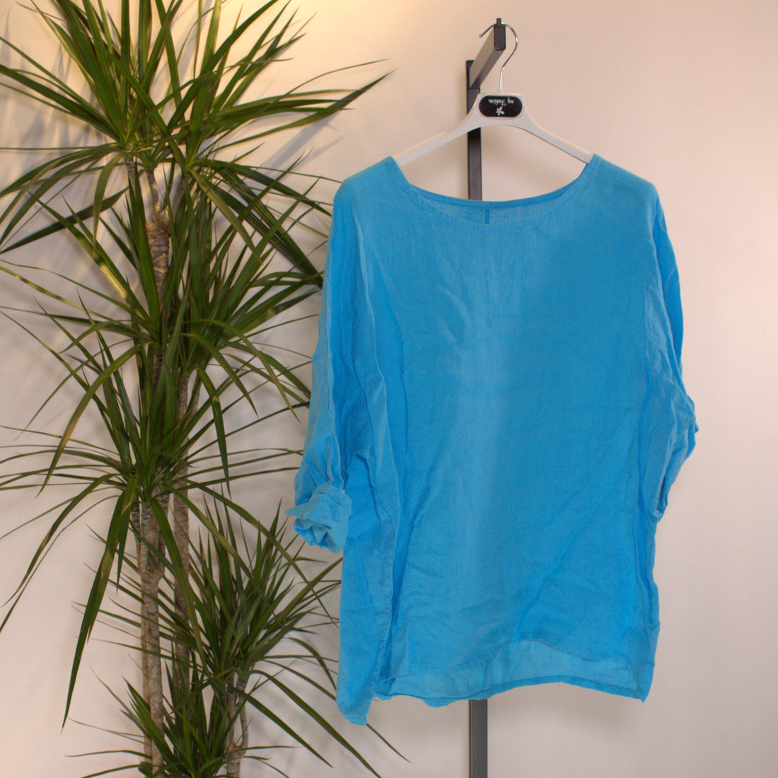 Linen shirt A - blue