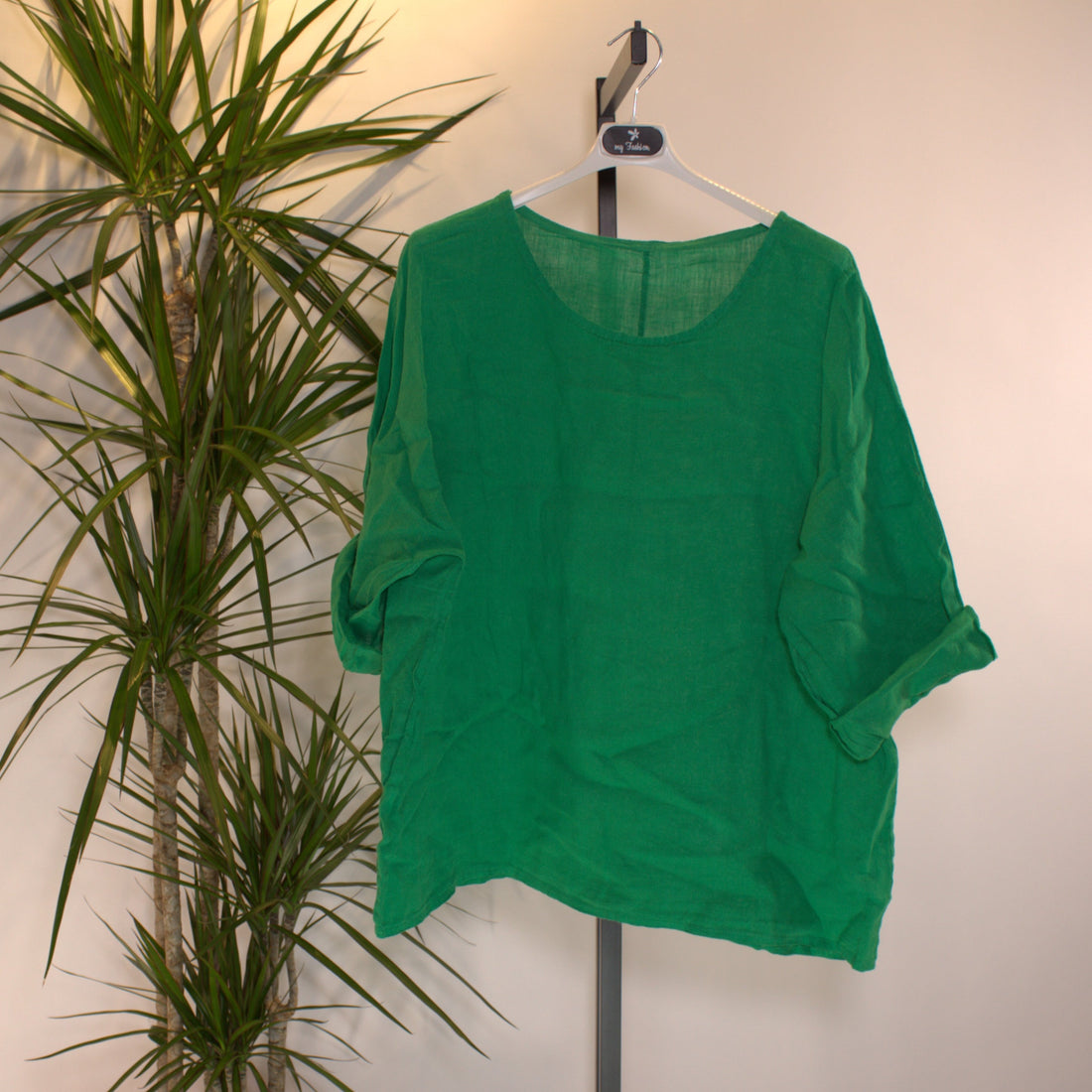 Linen shirt A - green