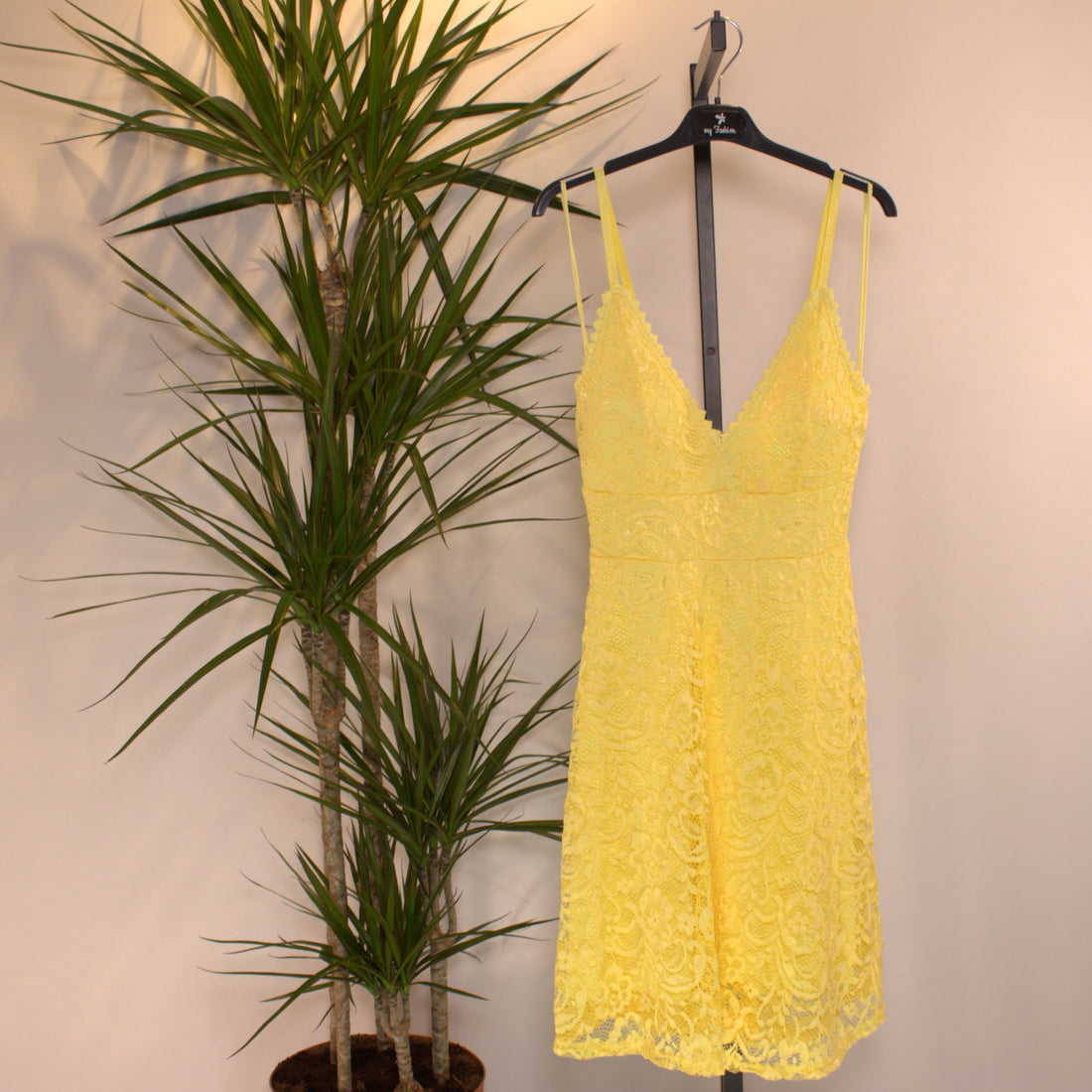 Kleid Spitze - gelb