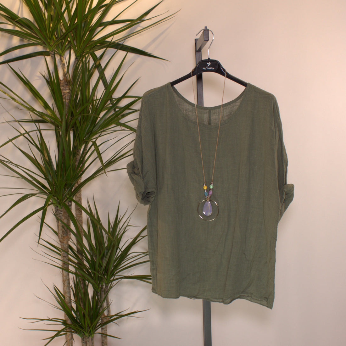 Shirt cotton kette - olive