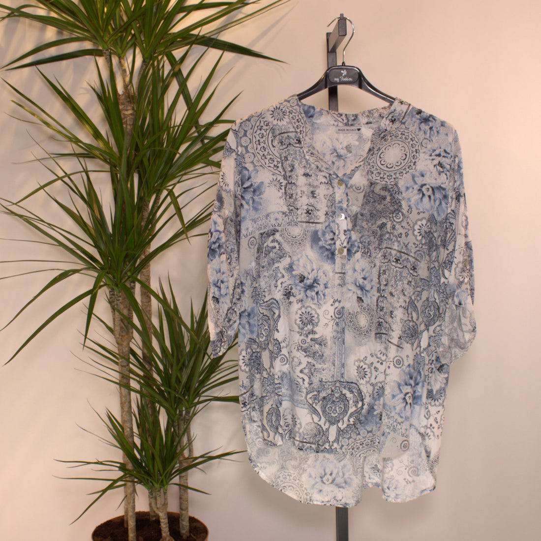 Bluse fantasy A - weiss