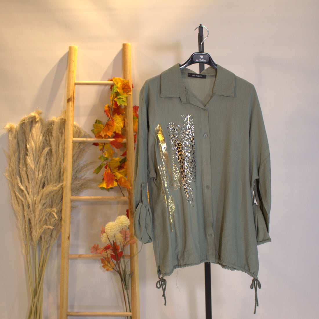 Leopard Print Shirt - Green