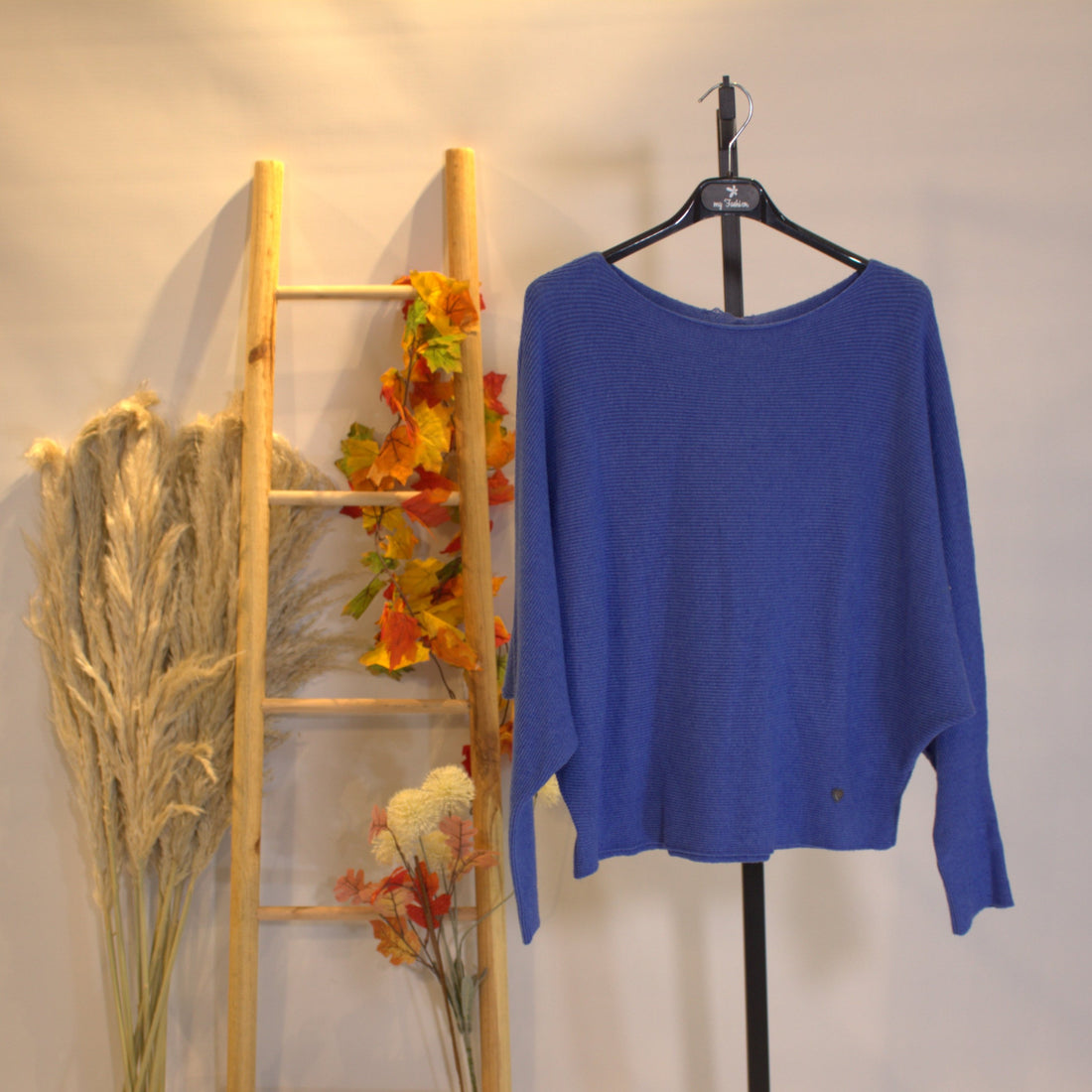 Longsleeve Stricktop - Blau