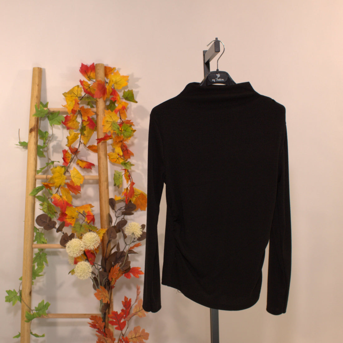 Longsleeve Strickshirt - Schwarz