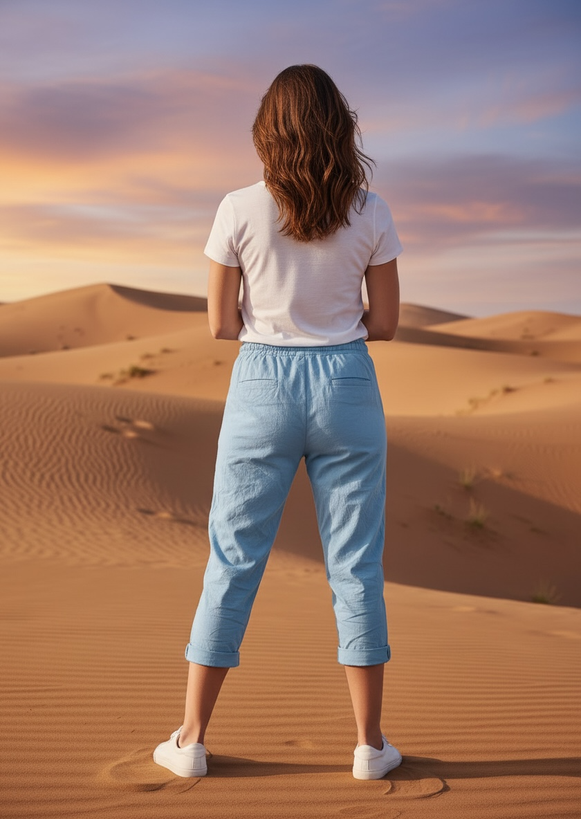 Dreiviertel Hose Emma - Hellblau