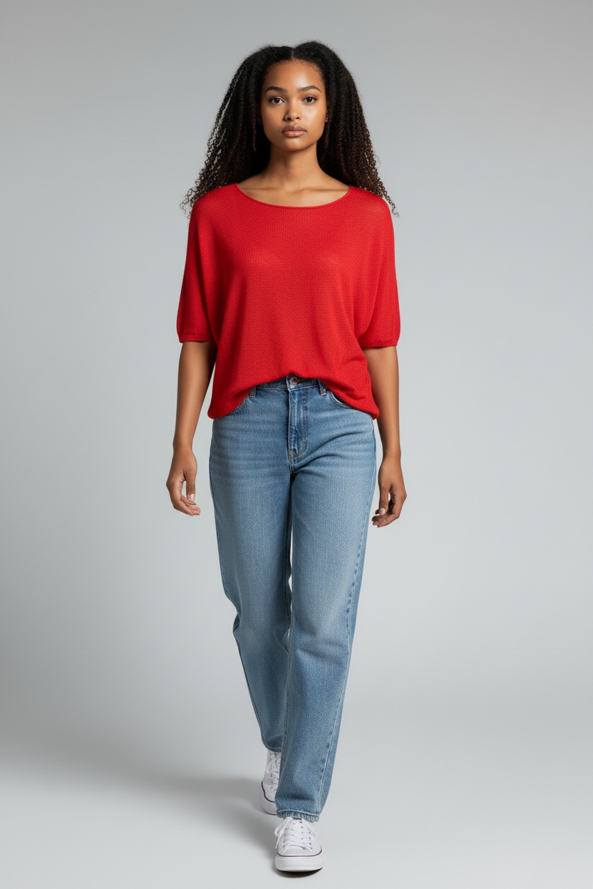 Strickshirt-Sally - Rot