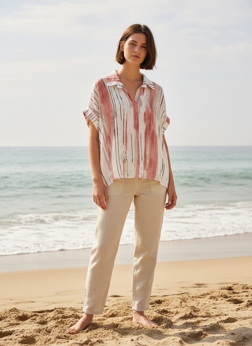 Bluse Lae - Hellbraun