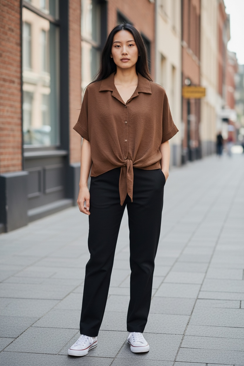 Bluse Ancona - Braun