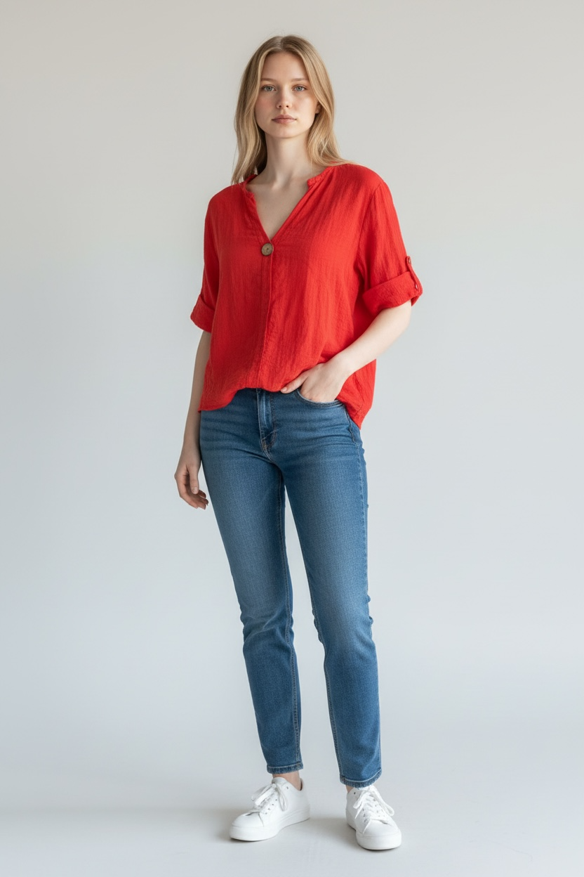 Bluse Padu - Rot