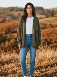Strickjacke Vils - Olive
