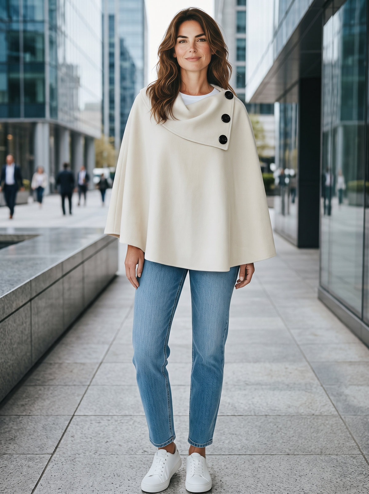 Poncho Raef - Beige