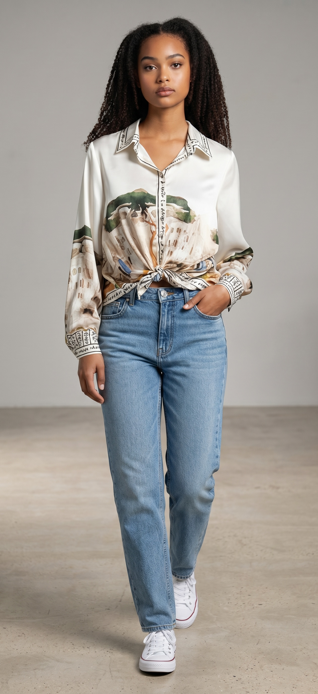 Bluse-Toscana - Creme