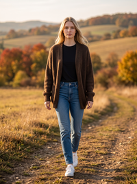 Strickjacke Vils - Braun