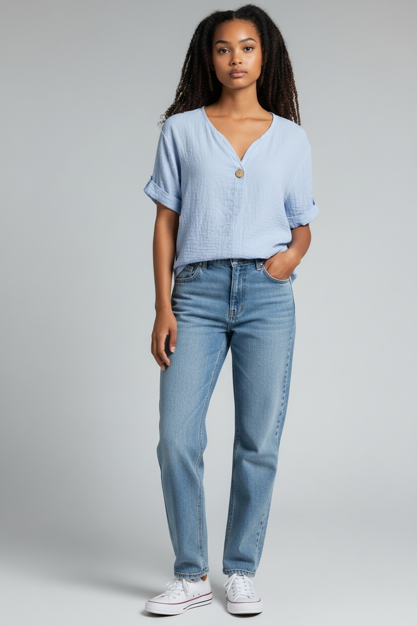 Bluse Padu - Blau