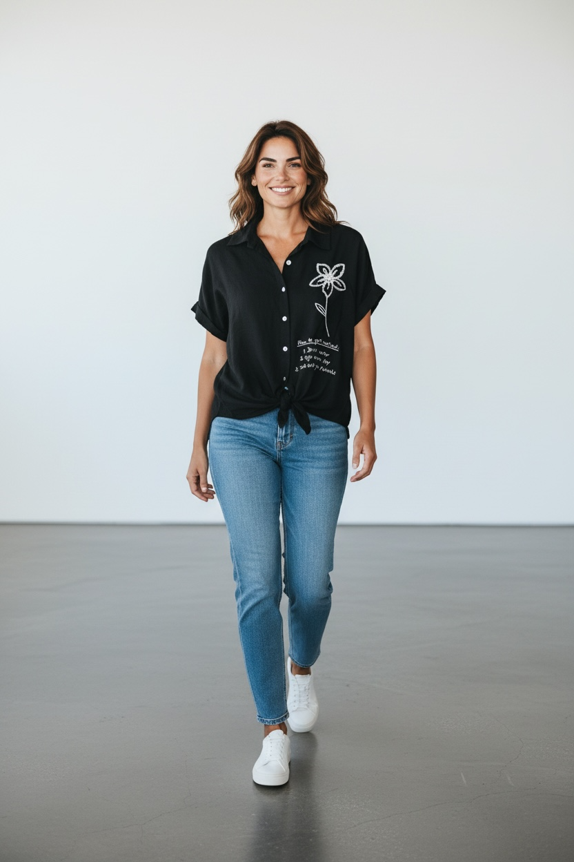 Bluse Tula - Schwarz