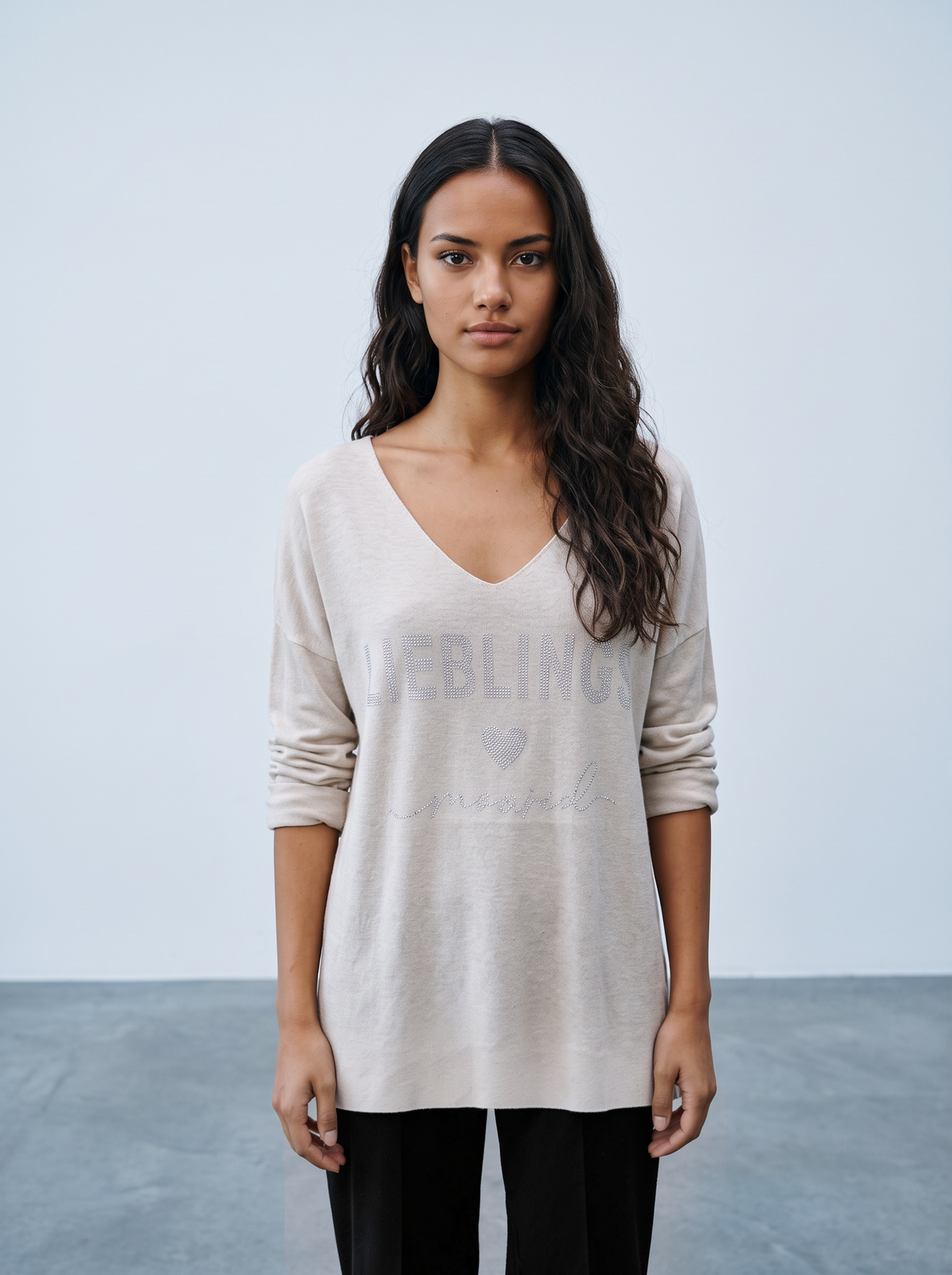 Longsleeve Lieblingsmensch - Weiß