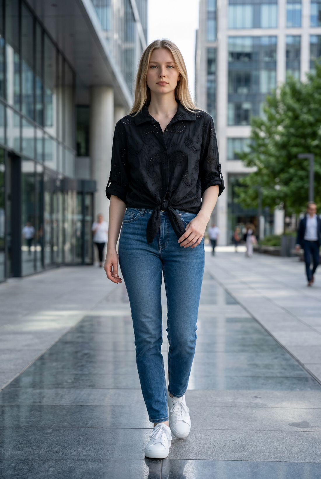 Bluse Pueblo - Schwarz