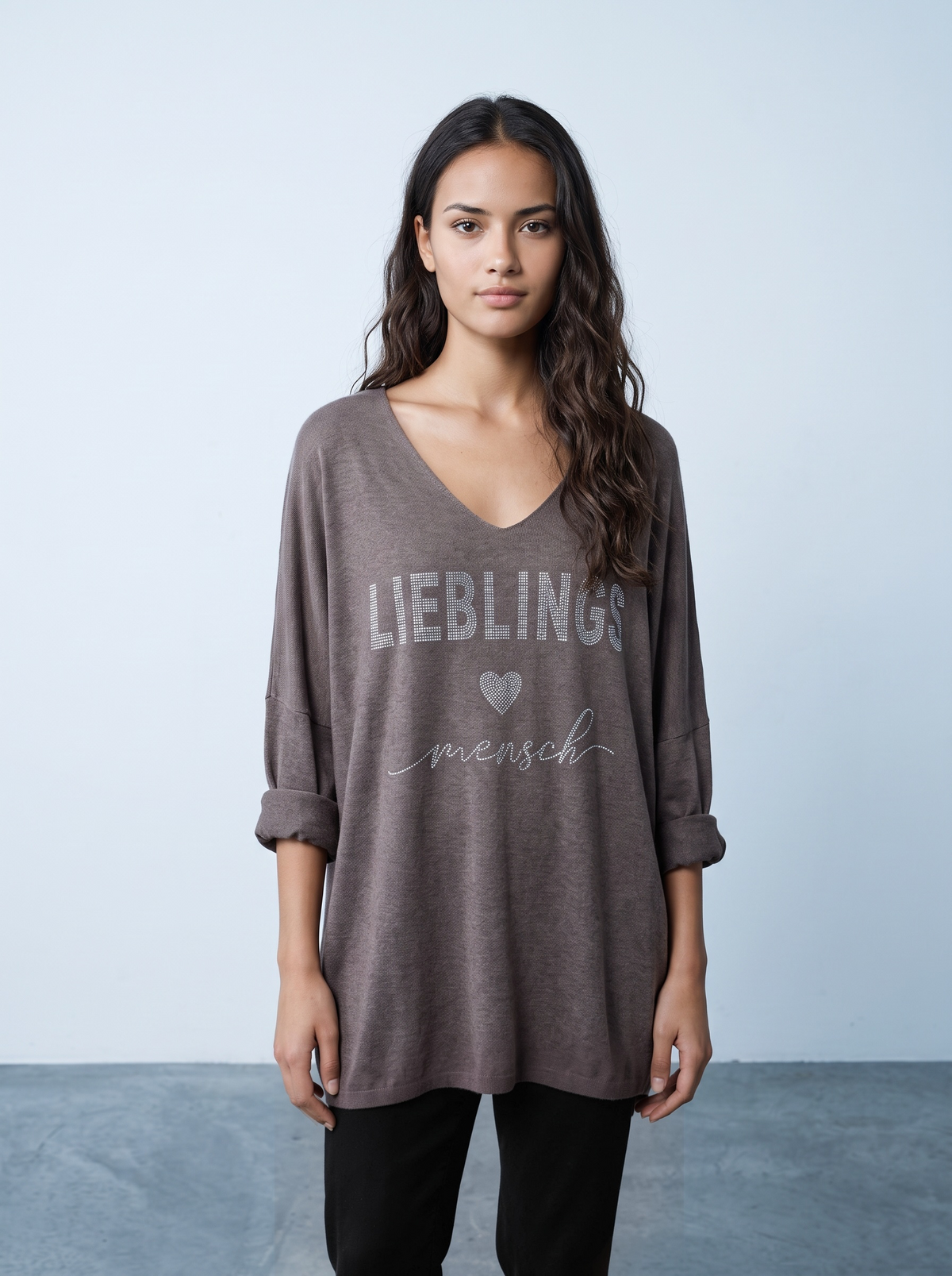 Longsleeve Lieblingsmensch - Braun