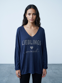 Longsleeve Lieblingsmensch - Blau