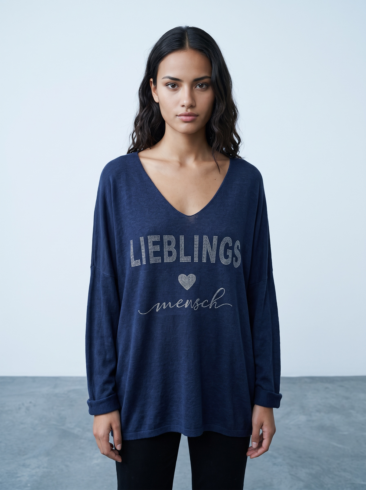 Longsleeve Lieblingsmensch - Blau