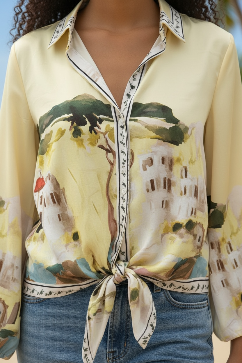 Bluse-Toscana - Gelb