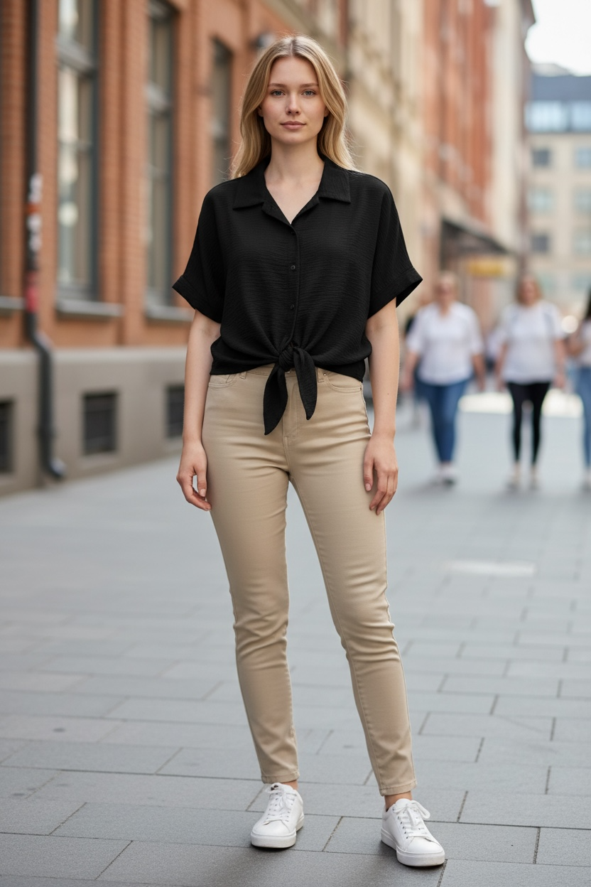 Bluse Ancona - Schwarz