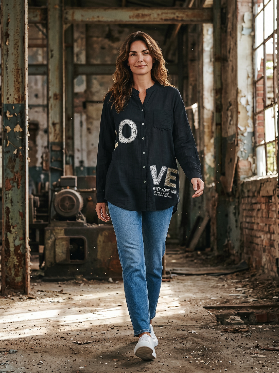 Bluse LOVE - Schwarz