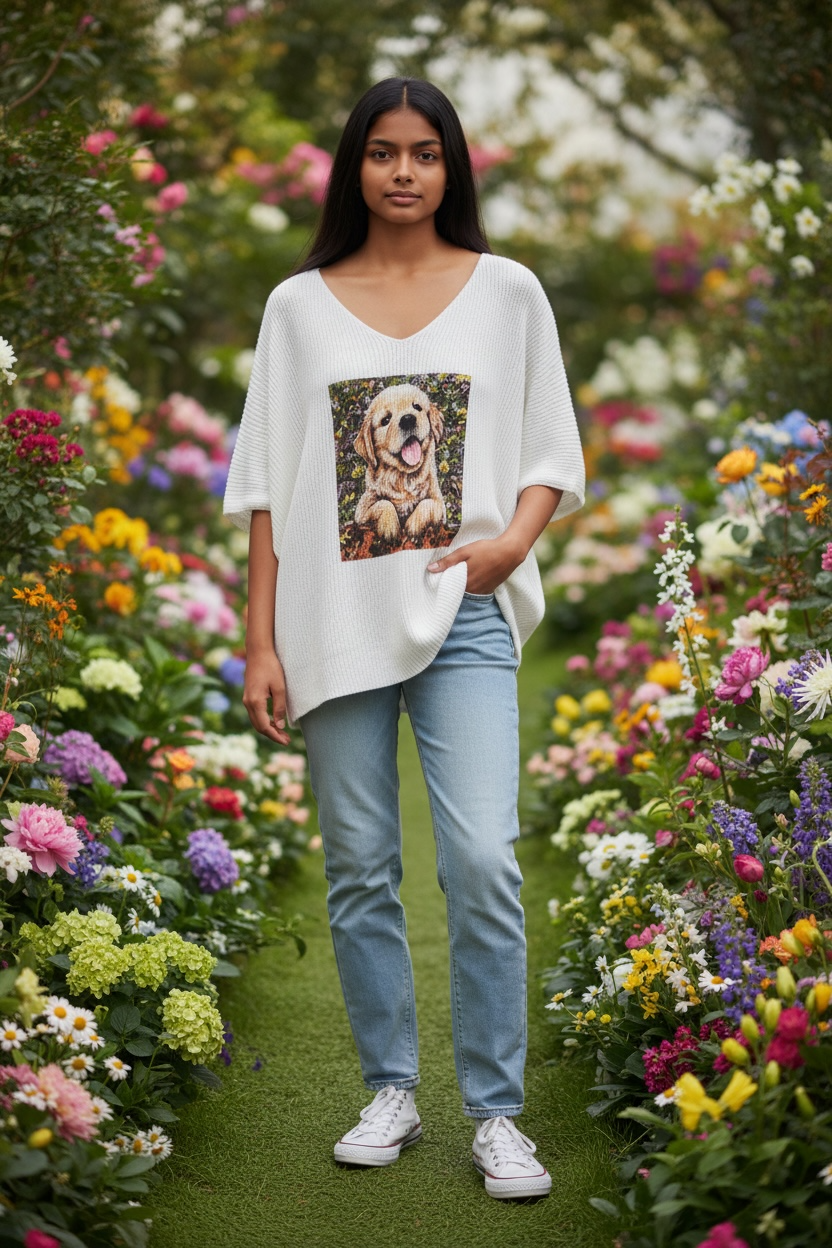 Strickshirt BabyDog - Weiss