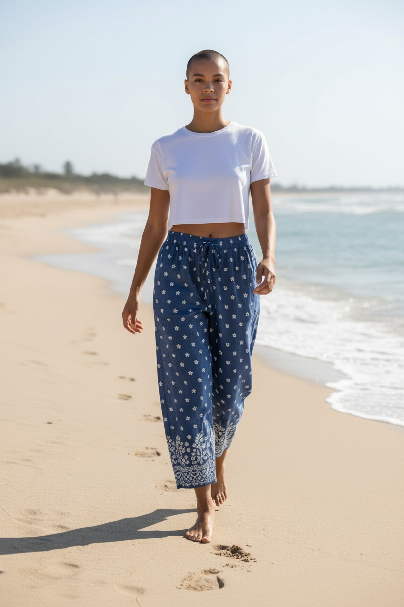 Stoffhose Haitta - Blau
