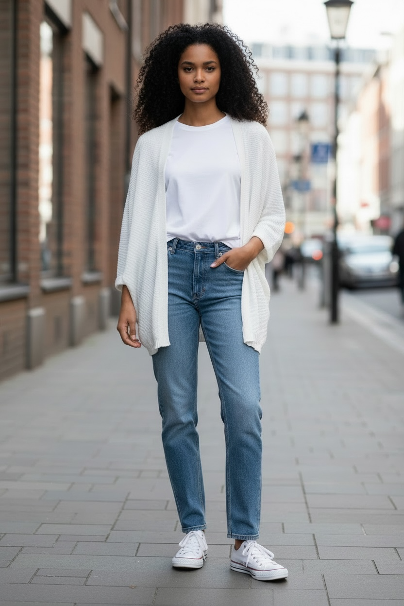 Strickjacke Shelly - Weiss