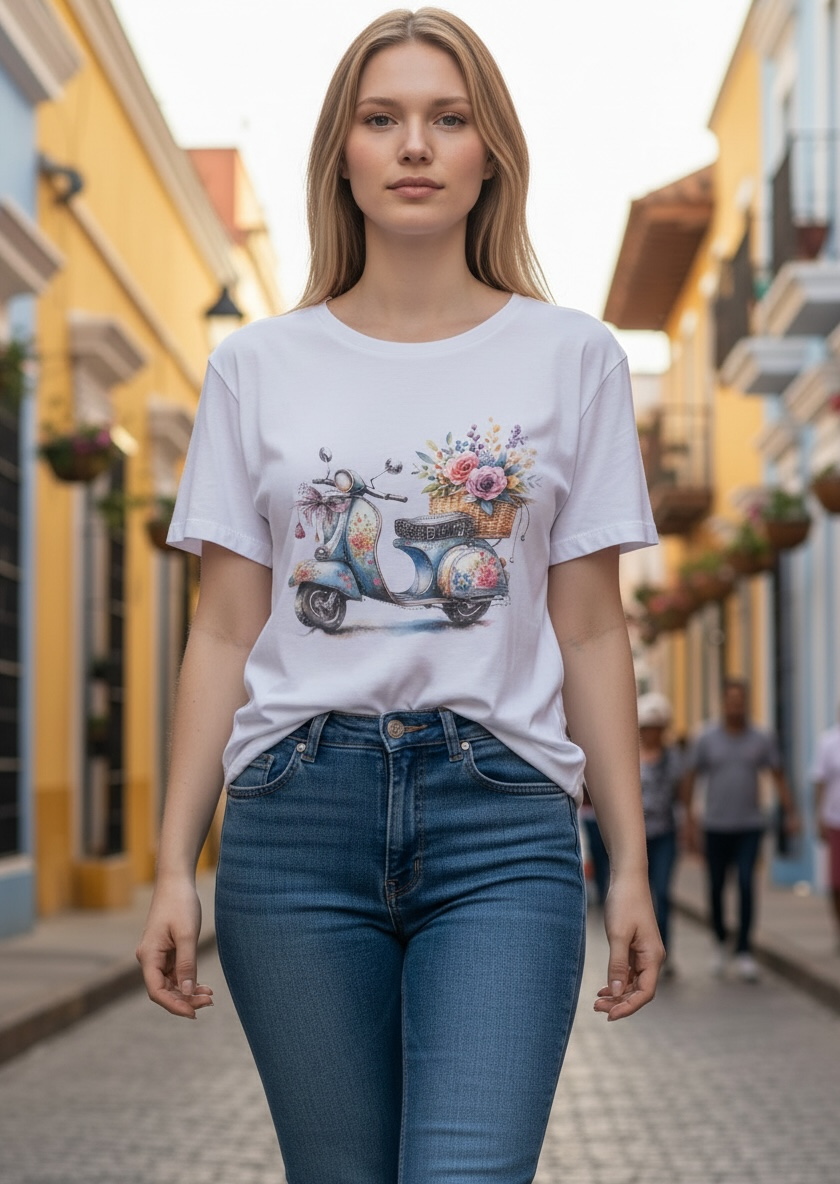 T-Shirt Mopet - Weiß