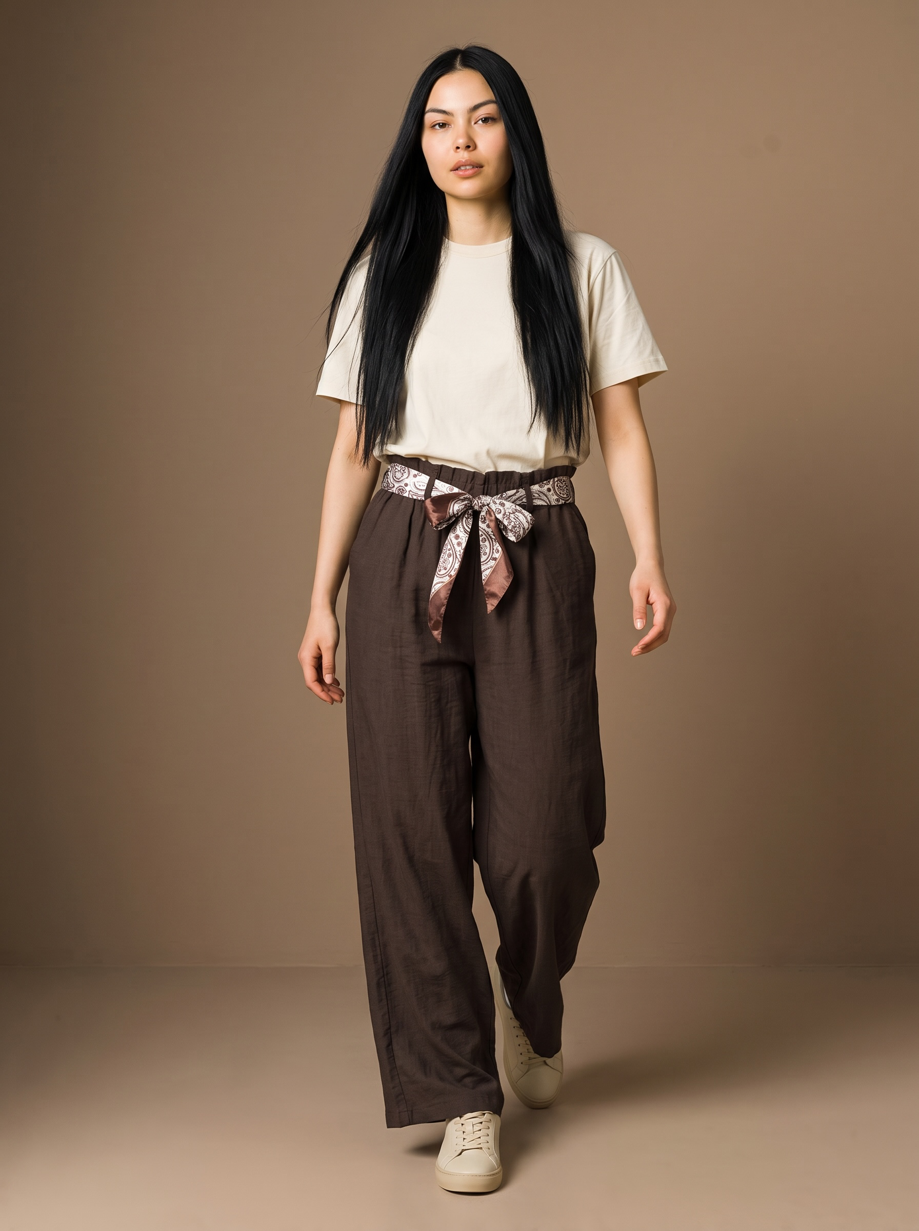 Stoffhose Ella - Braun