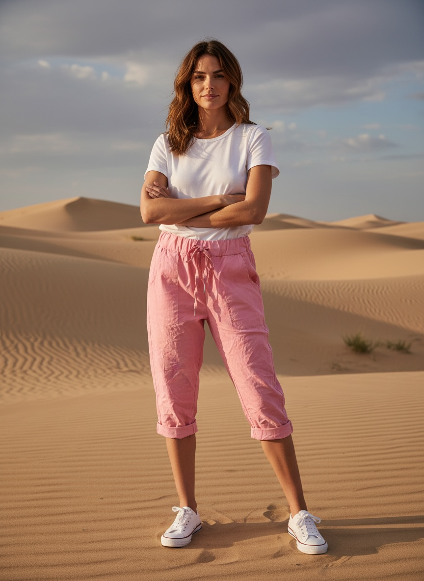 Dreiviertel Hose Emma - Rosa