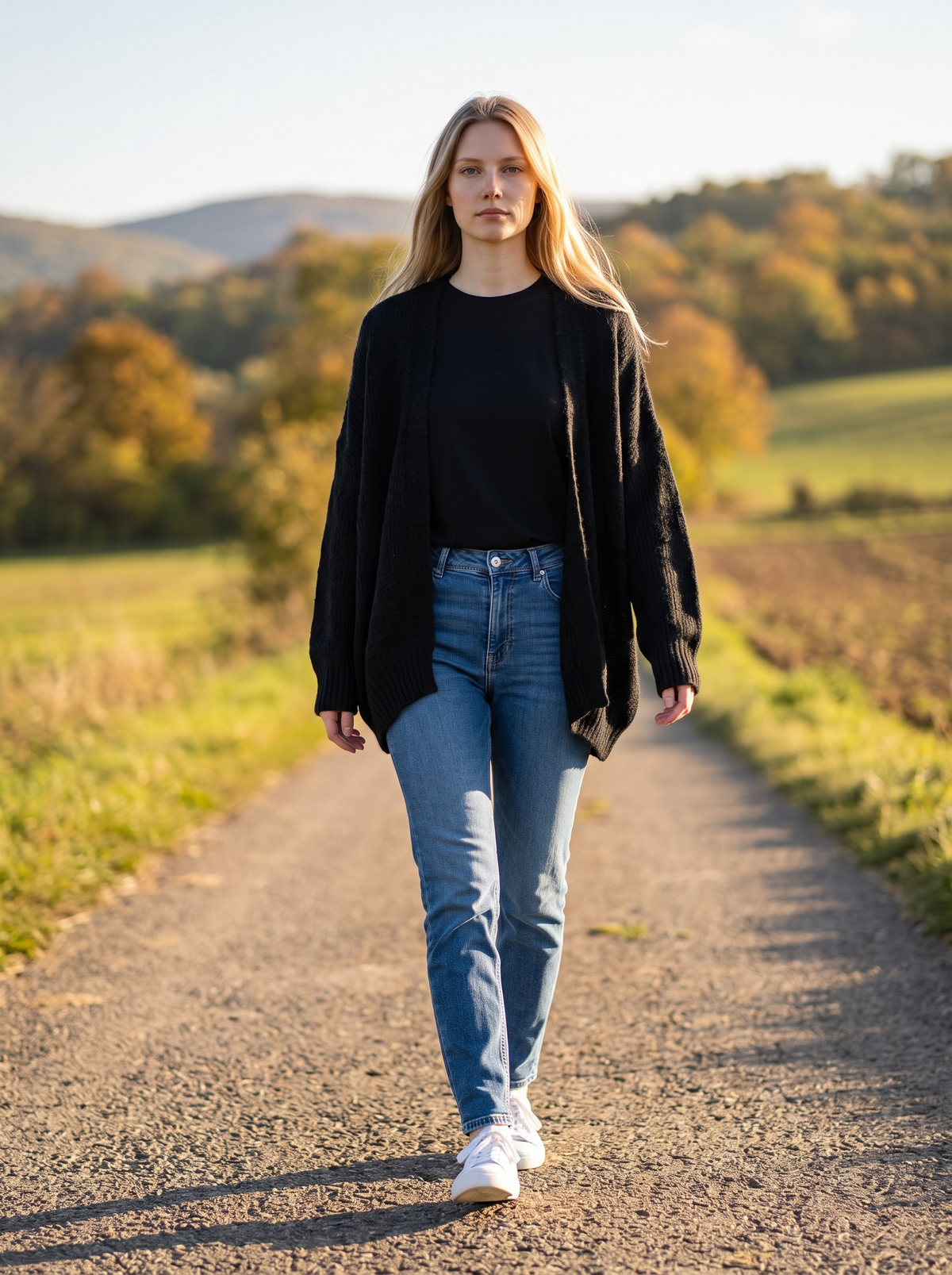 Strickjacke Vils - Schwarz