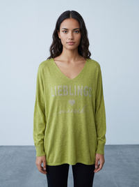 Longsleeve Lieblingsmensch - Grün