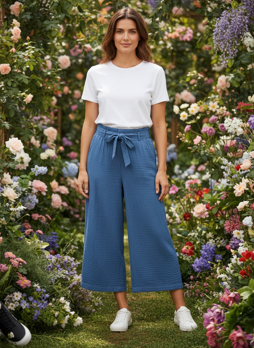 Stoffhose Ima - Blau